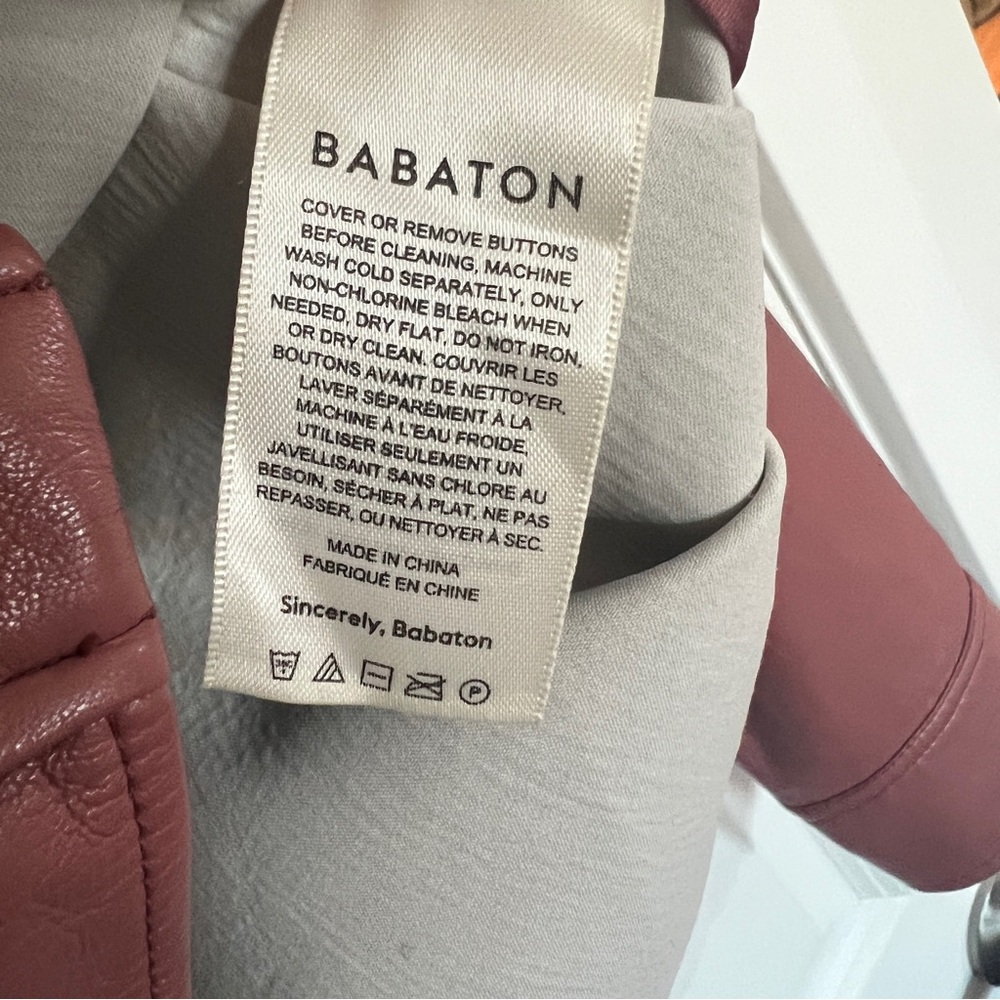 Aritzia Babaton Mauve Vegan Leather Pelli Shirt Jacket - Picture 8 of 10